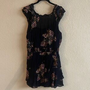 All Saints black Floral Dress